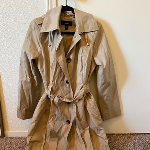 Tan rain pea coat